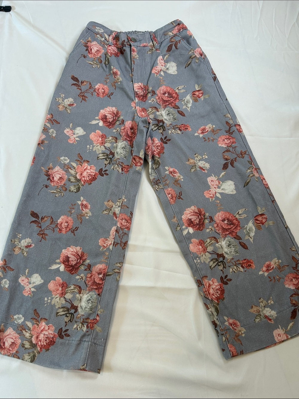 FA Floral Jogger Pants in Light Blue and Pink